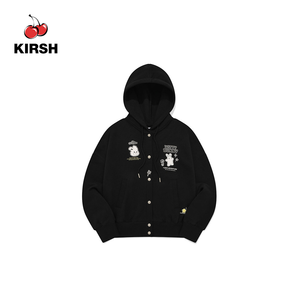 [KIRSH] WITTY BUNNY BUTTON HOODIE ZIP UP | 23AW ราคา 1,755 บาท*ส่งฟรี