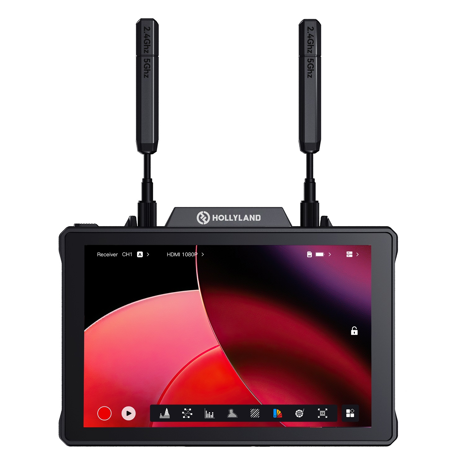 Hollyland Pyro 7 Wireless Video Transmitter & Receiver & 7 inch Camera Field Monitor HDMI & SDI 1300ft Range, 60ms Latency Auto Dual-Band Hopping with Waveform, LUTs, Recording, Vector Scope, Dou kit ราคา 19,220 บาท*ส่งฟรี