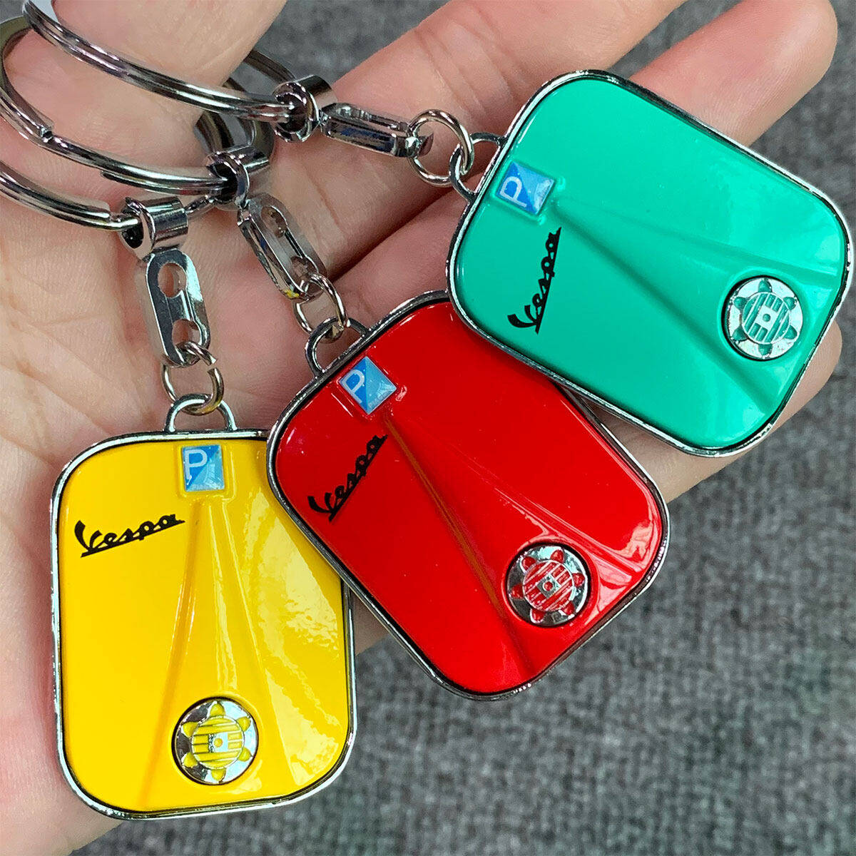 Dành Cho Phụ Kiện Xe Tay Ga Vespa Sprint Primavera 50 150 150S 946 Vv Móc Khóa Xe Máy Chrome