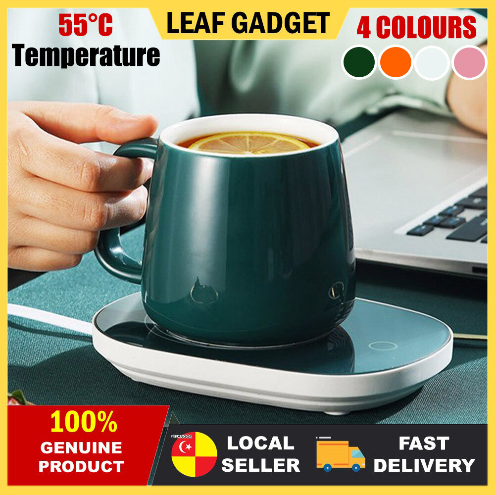 Gambar COFFEE MUG WARMER SET with Coaster Warmer 55°C Temperature Auto Power Off Function Electric Powered for Coffee Tea Home Office PA 555