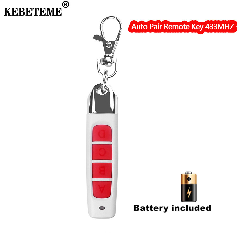 Kebeteme công tắc phát bộ điều khiển sao chép điện điều khiển từ xa nhân bản 4 nút chìa khóa từ xa cửa cổng nhà để xe 433mhz cặp tự động