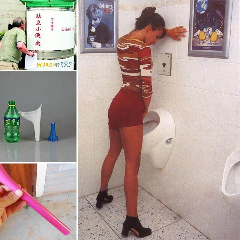 Women Peeing Toilet