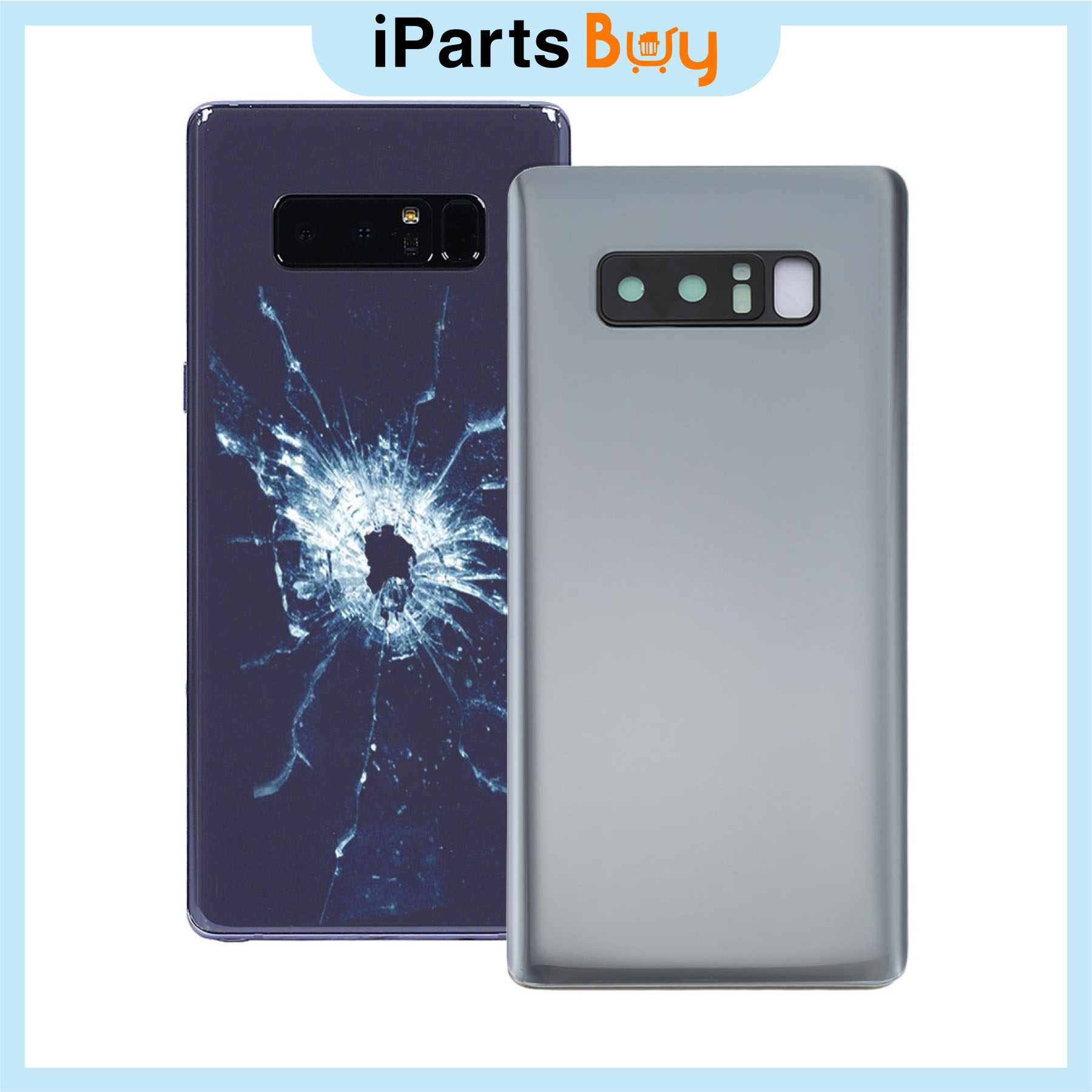 Ipartsbuy nắp lưng phụ tùng thay thế chính hãng, với nắp ống kính máy ảnh cho galaxy note 8