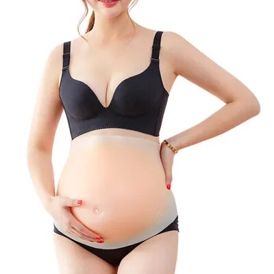Silicone Fake Belly Pregnant Woman Surrogate Photo Performing Props Crossdresser Tummy Paunch Abdomen Cosplay ราคา 4,223 บาท*ส่งฟรี