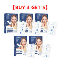 Eelhoe โฮสติกเกอร์ยกใบหน้าบางโปร่งใสใบหน้าเครื่องมือยกกระดาษกาวเทปกาวรูปหน้า v - รูปทรงหย่อนยานสติกเกอร์ใบหน้ายกกระดาษใสมองไม่เห็นใบหน้าบางเครื่องมือ Patche