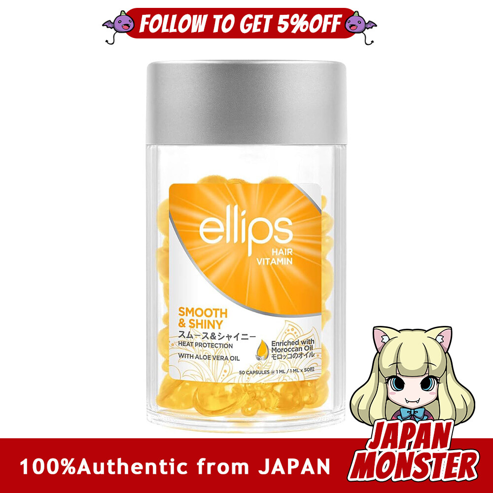 Ellips Hair Vitamin Smooth Shiny Heat Protection Hair Oil Yellow/Tropical Fruit Scent Japan