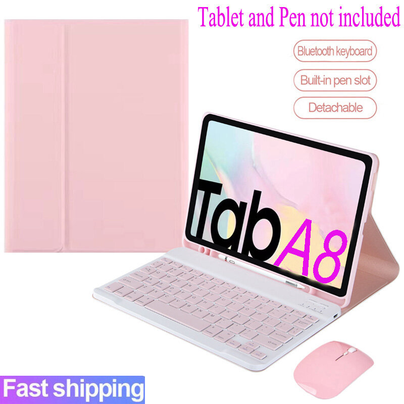 Ốp lưng galaxy tab a8 ốp lưng bàn phím cho samsung galaxy tab a8 10.5 sm-x200 sm-x205 vỏ bọc chuột bàn phím bluetooth không dây