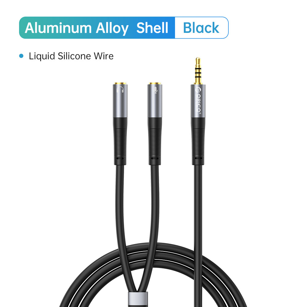 ORICO Đầu chia tai nghe 3.5mm 2 nữ 1 Nam mic và âm thanh Y Splitter TRRS Bộ tai nghe đàm thoại không