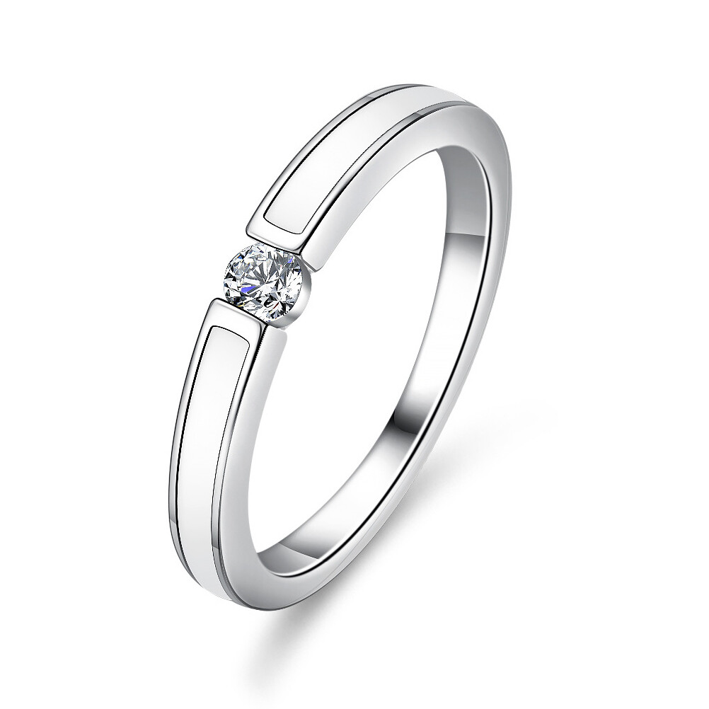 Sinh Nhật Vòng Shining Moissanite Nhẫn Cưới S925 trang sức bạc Wedding Vòng Đảng Kỳ Nghỉ Người Yêu Quà Tặng Với Hộp Quà Tặng