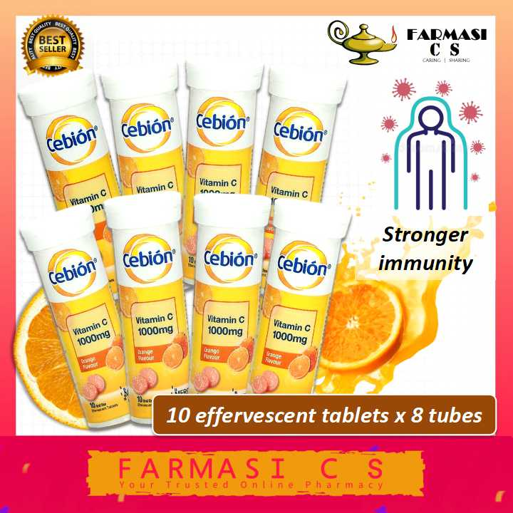 Cebion Effervescent Vitamin C 1000mg Calcium 4 Tubes X 10s Exp 03 2023 Immunity Vit C Cal Lazada