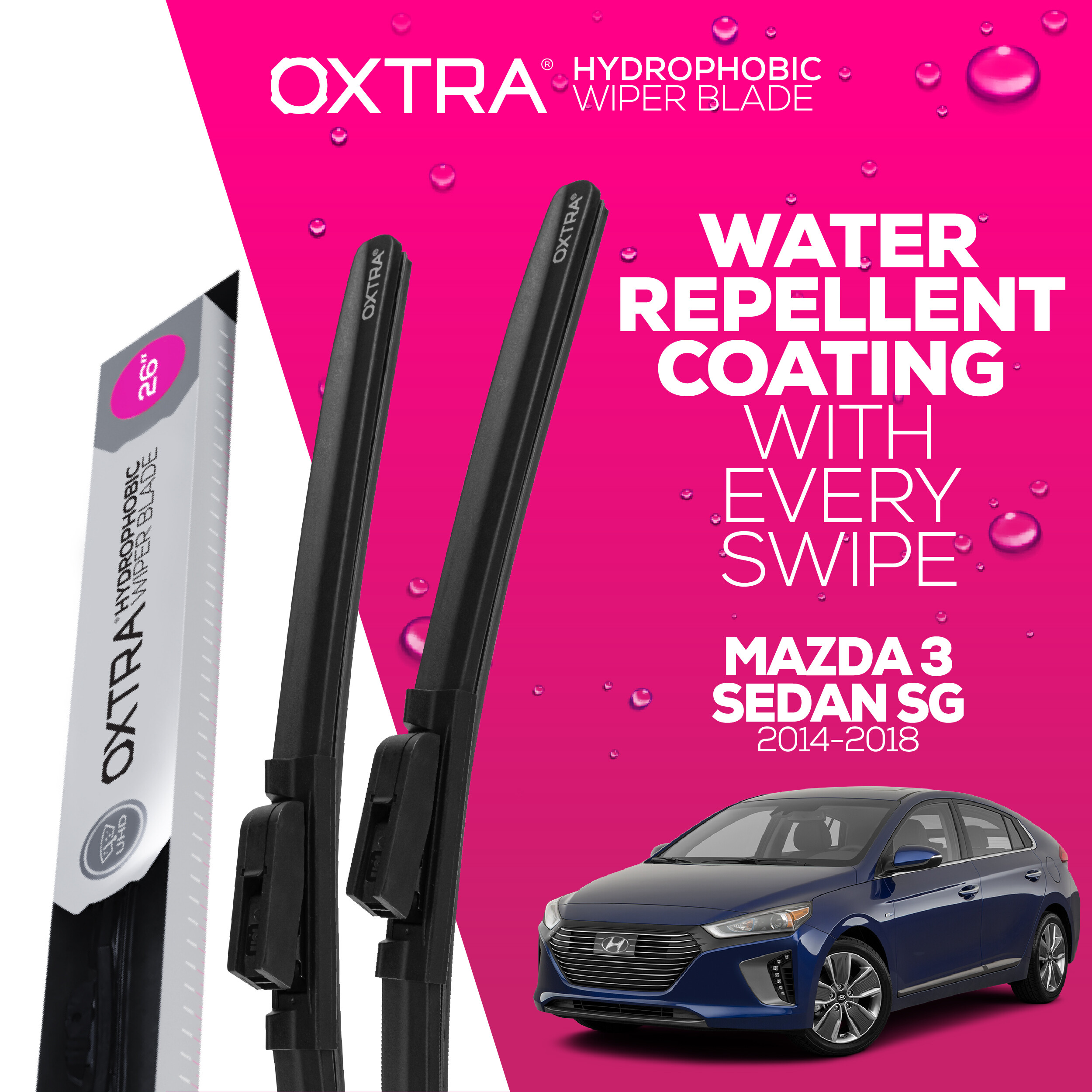 ที่ปัดน้ำฝน Trapo Hydrophobics Mazda 3 Sedan (2019 - Present) ราคา 950 บาท*ส่งฟรี