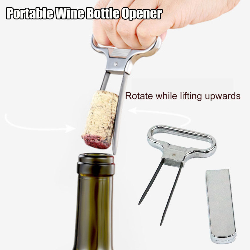 Portable Wine Bottle Opener Pumps Cork Waiters Corkscrew Out Tool Handheld