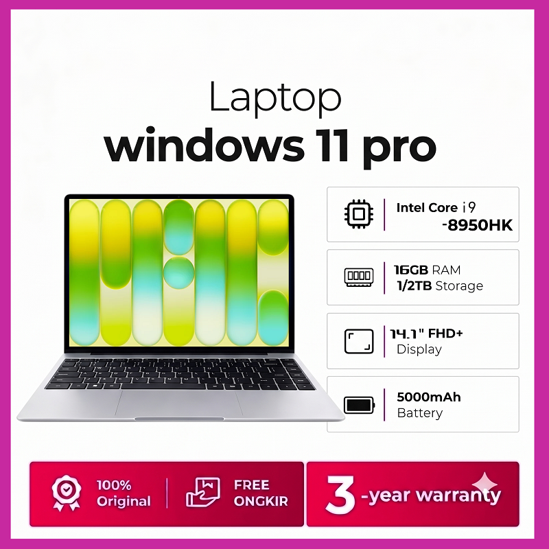 New model Intel i9-8950HK Gaming Laptop 14.1 FHD Screen 16GB RAM 2TB SSD Free Windows 11 Pro MS Office computer 3-year warranty