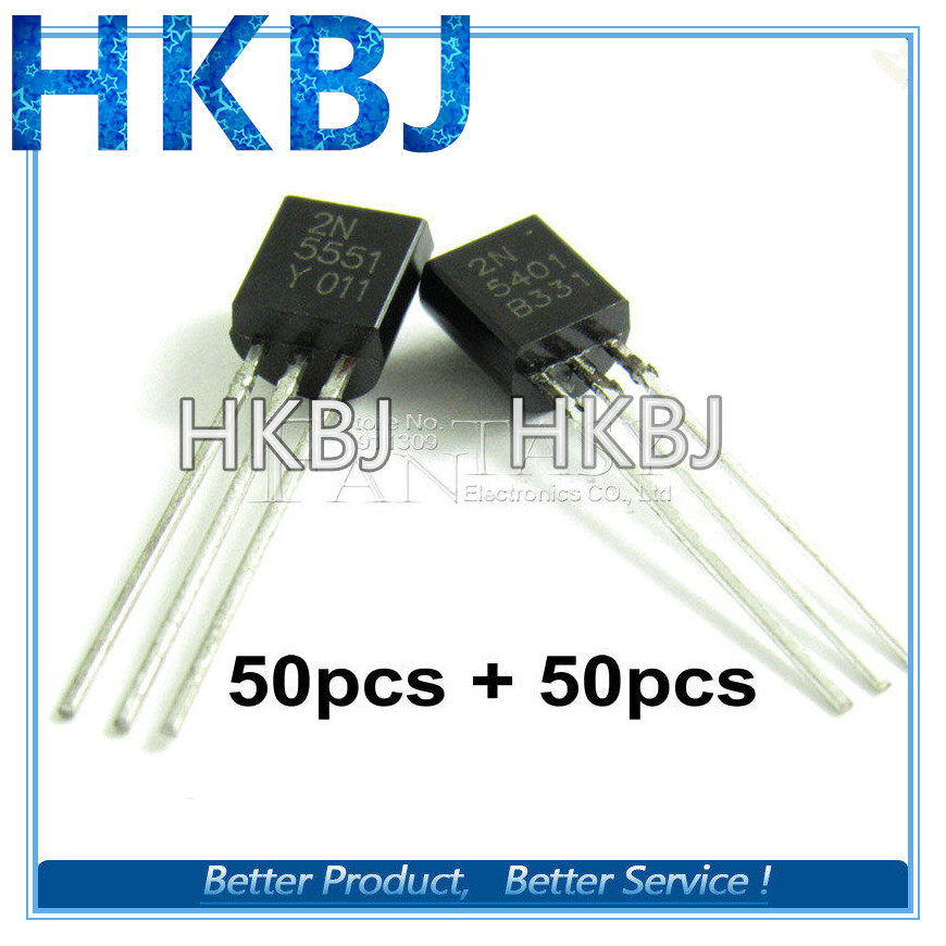 100 chiếc 2n5551 2n5401 5551 5401 to-92 to92 transitor lưỡng cực-bjt pnp gen pr amp
