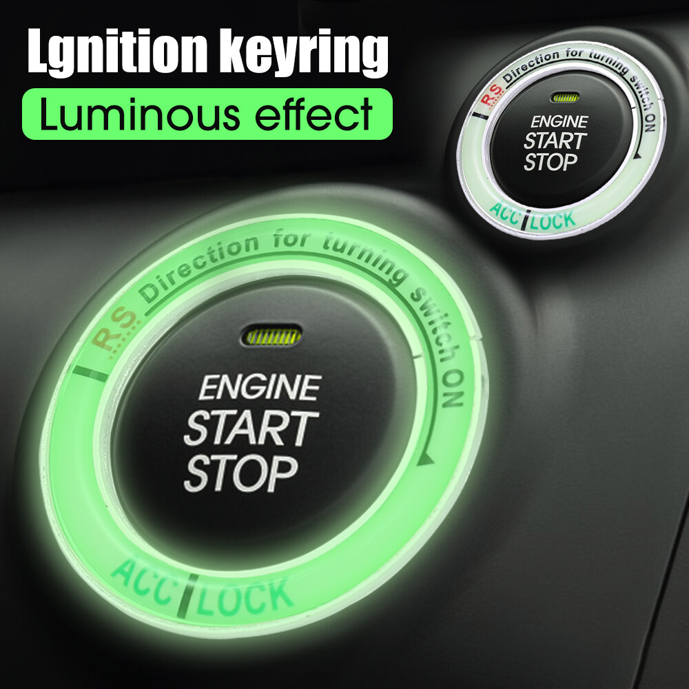 Car Ignition Switch Luminous Interior Sticker Rings for Auto Ignition Cover