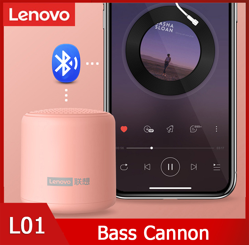 Loa Bluetooth Mini Lenovo L01 TWS Loa Ngoài Trời Di Động, Loa Âm Thanh Nổi Âm Thanh Nổi Không Dây Âm Thanh Vòm Bass Chống Nước