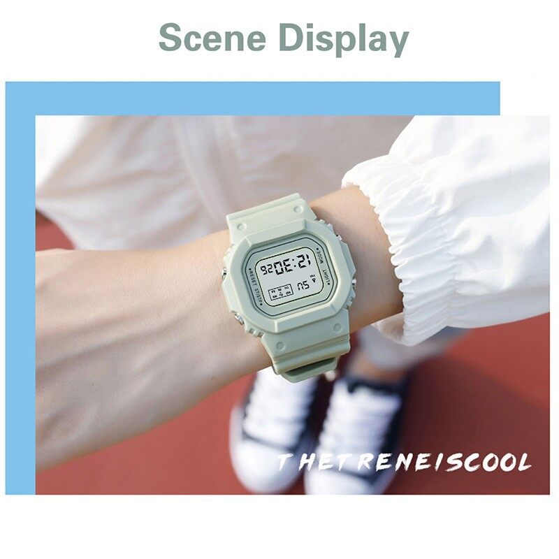 รูปภาพของ HONHX นาฬิกาข้อมือ นาฬิกาส่องสว่างปฏิทินนาฬิกาปลุกกันน้ำLEDอิเล็กทรอนิกส์นาฬิกาผู้หญิงผู้ชายคู่นาฬิกาข้อมือ