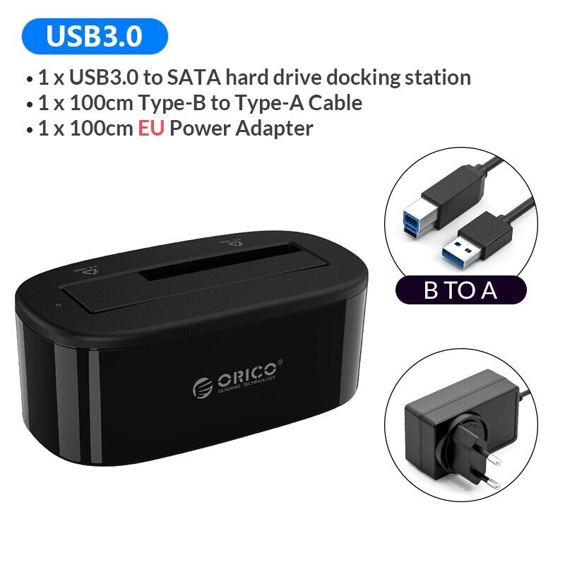 ORICO 2.5/3.5 inch ổ cứng USB bên ngoài 3.0 để SATA Trạm Sạc HDD cho HDD/SSD Hỗ trợ UASP và 16TB vỏ 