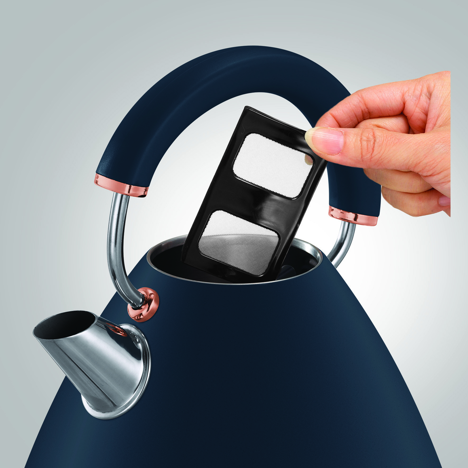 Morphy Richards Pyramid Kettle Midnight Blue 102039 Pensonic Sales