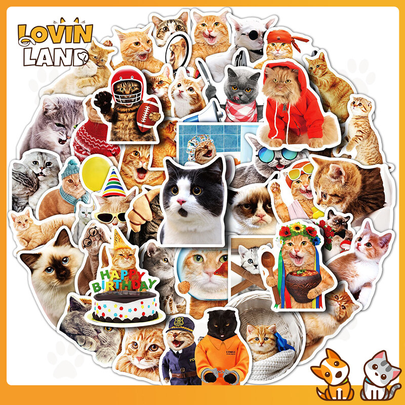 Lovinland 1 cái đồ chơi trang trí quà tặng thú cưng với nhãn dán động vật