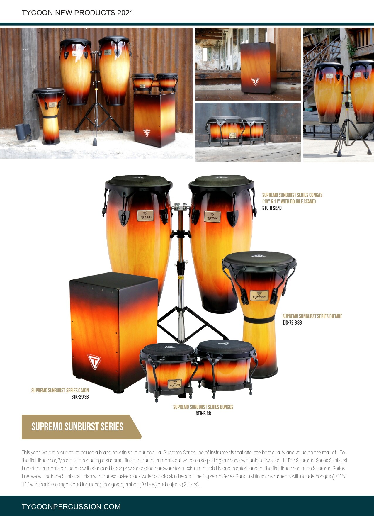 TYCOON PERCUSSION TKVX-G [Vertex Cajon] パーカッション、打楽器