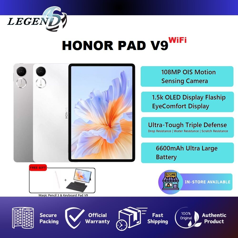 [NEW SET] Honor Pad V9 WIFI (12GB RAM+256GB) Original By Honor Malaysia