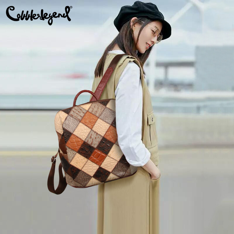 Ba lô cobbler legend ba lô da ba lô nữ thời trang retro