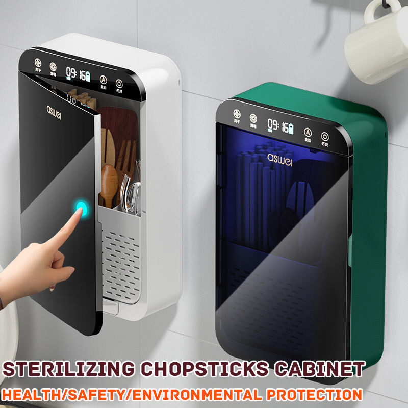 Gambar Disinfection Chopsticks Tube Household Storage Box Rack Wall mounted Chopsticks Tube Chopsticks Cage Fast Spoon Spoon Basket Kitchen Drain Bucket