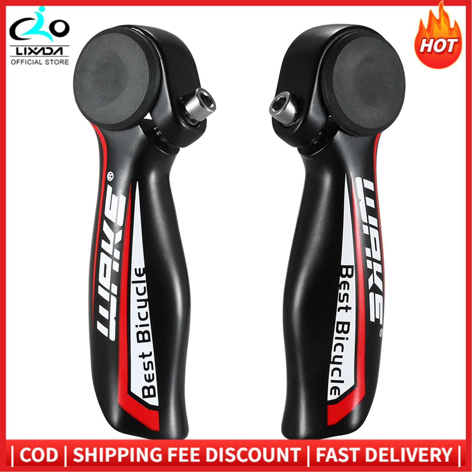 1 Cặp Alumimun Hợp Kim MTB Bar End Mountain Bike Handlebar End Xe Đạp Đi Xe Đạp Road Bike Bộ Phận 22.2 Mét Bike Bar End Grips LIXADA