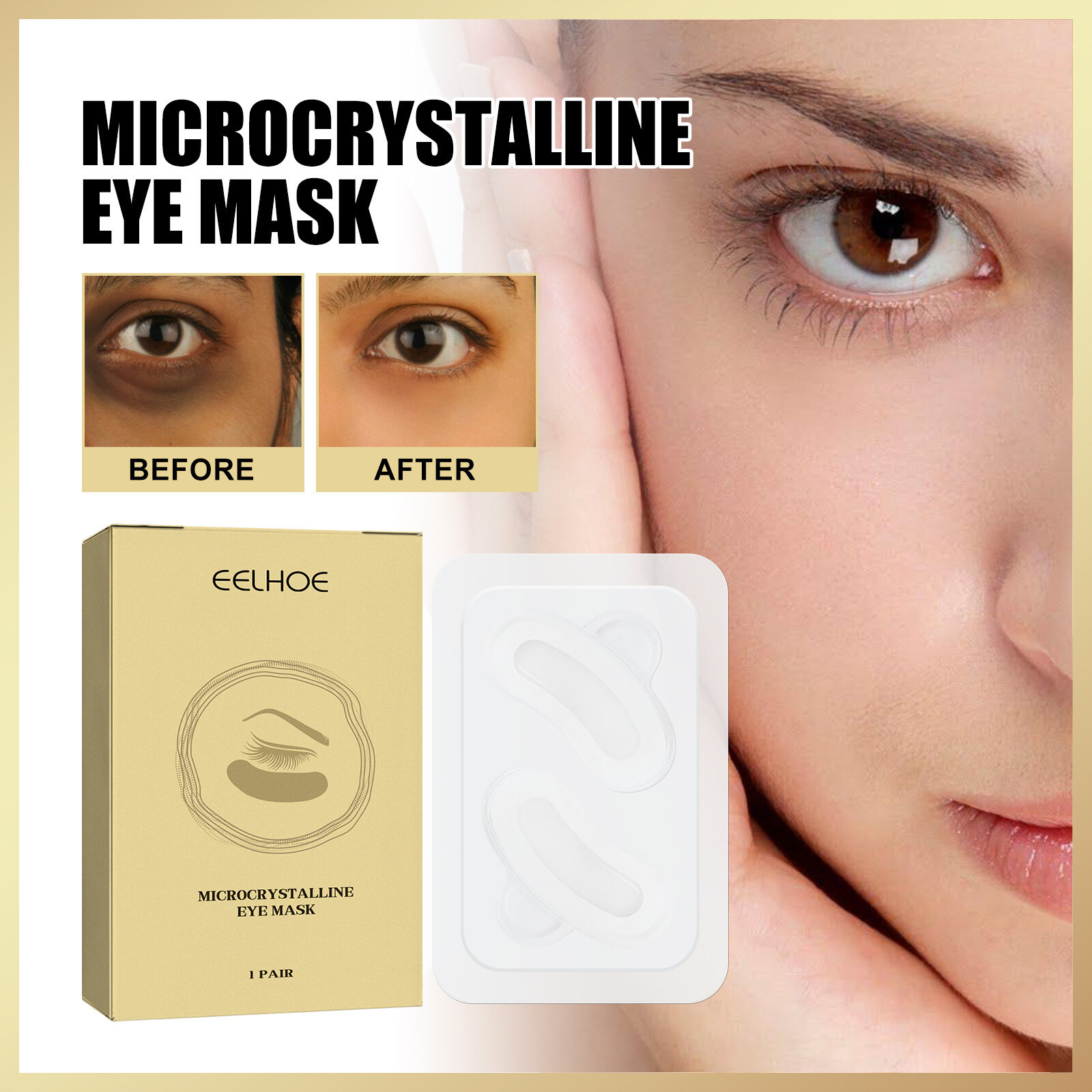 EELHOE Eye Mask Hyaluron Acid Anti Wrinkle Dark Circles Crystal Collagen Gel Eye Mask Moisturizing Crystal Collagen Eye Mask Anti-Wrinkle Anti Aging Eye Skin Care Patch Dilute Fine Lines Mask Anti Age Wrinkle Eye Care Masks Harga 14 Ringgit*Penghantaran Percuma