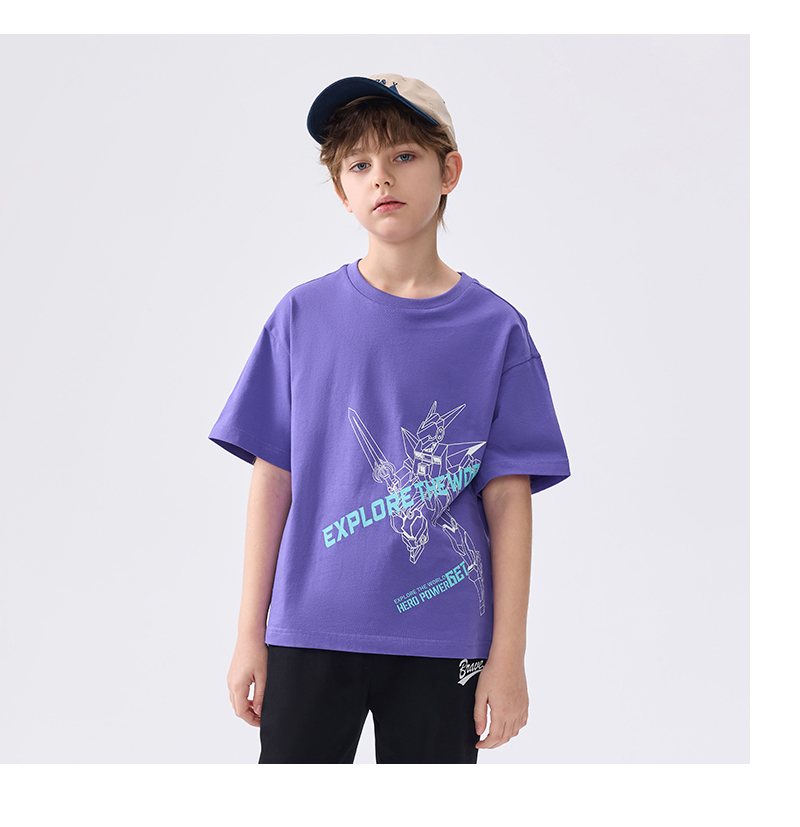 balabala Children Short Sleeve T-Shirt 2025 Summer New Quickdry Parentchild Inner Wear · v2