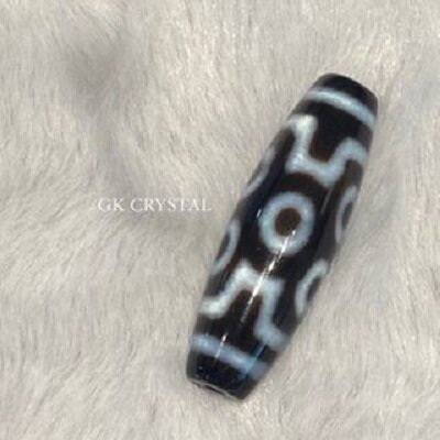 Local Ready Stock/本地现货】天然西藏玛瑙天珠一眼九眼水纹龟背虎牙