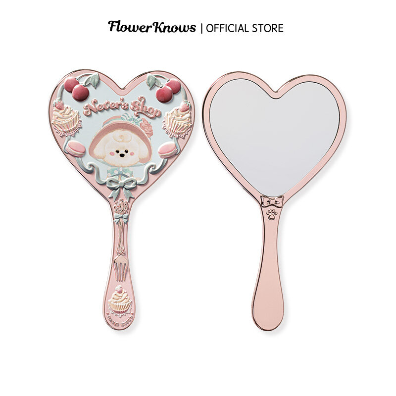 Flower Knows Never's Shop Collection Heart Shape Hand-Held Mirror
