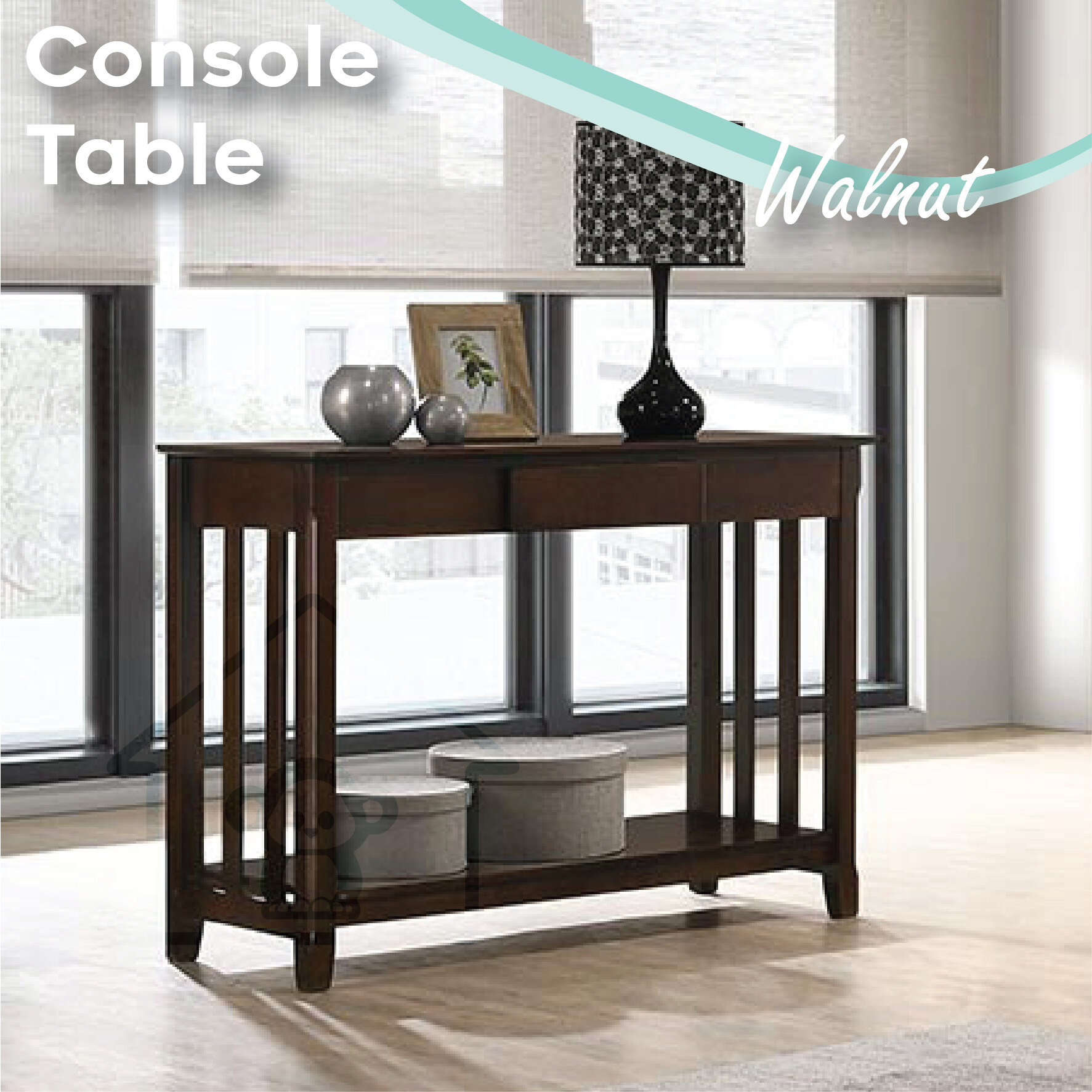 glass corner console table