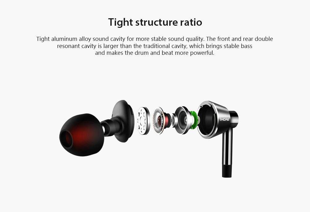 1 MORE 1M301 In-ear Stereo Earphone Universal 3.5mm Earbuds with Mic and In-line Control- White