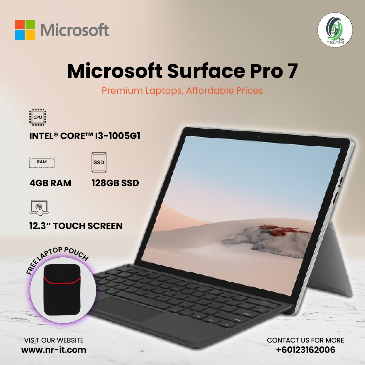 Microsoft Surface Pro 5 I5 7Th Gen 8Gb Ram 256Gb Ssd With Oem