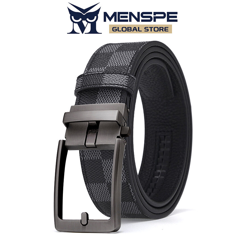 MENSPE Fashion Men’s Belt PU Leather Belt Business Leisure Belt 120CM Automatic Buckle Belt Waistband Youth Sports Pant Belt Stylish Simple Nice Waistband Durable Belt ราคา 155 บาท*ส่งฟรี