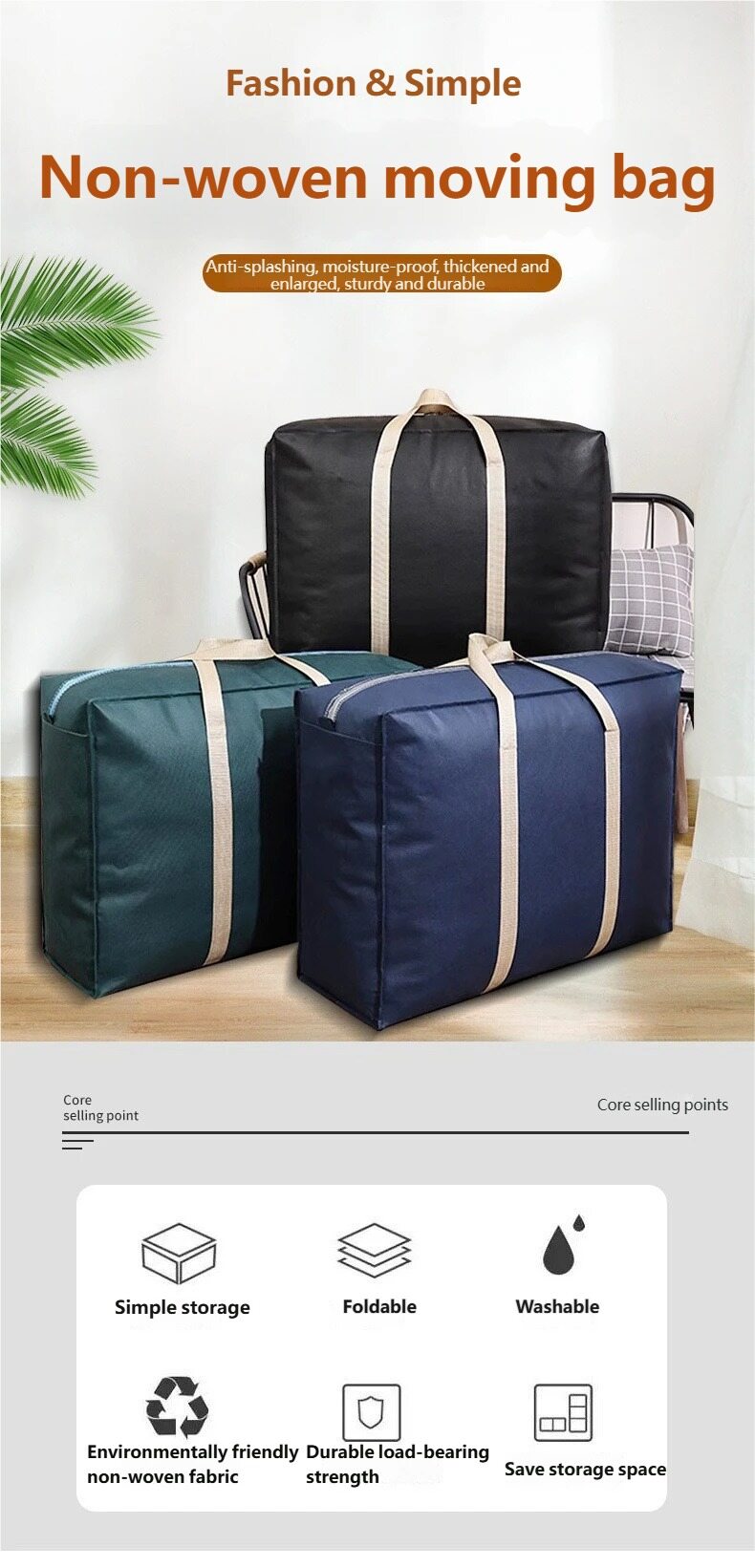 Extra Large Moisture-proof Storage Bag For Clothes And Quilts_voghion.com