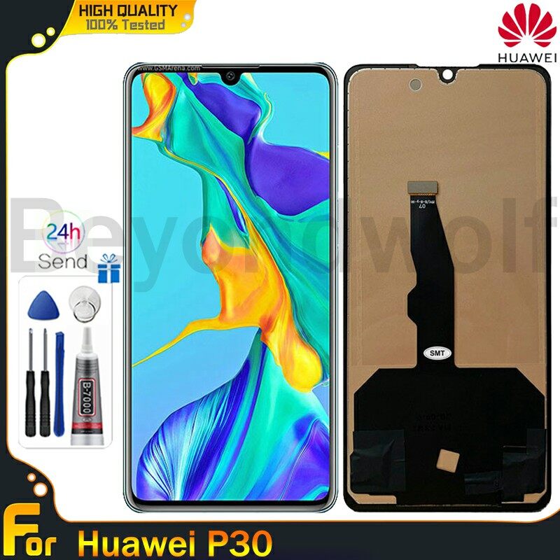 Beyondwolf Màn hình TFT cho Huawei P30 Màn hình LCD Bộ linh kiện số của màn hình cảm ứng thay thế cho Huawei P30 Màn hình hiển thị màn hình LCD TFT Bộ số hóa màn hình cảm ứng cho Huawei P30 LCD