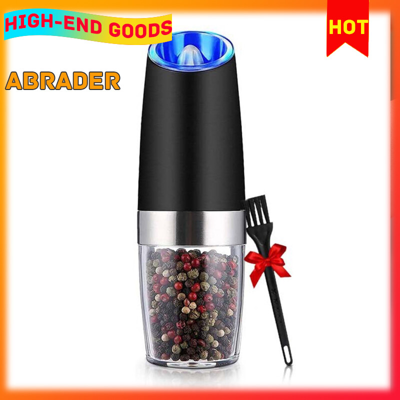 Gambar Dynamic Induction Pepper Grinder Gravity Induction Stainless Steel Pepper Mill Acrylic Grinder Kitchen Seasoning Bottle