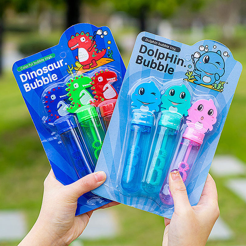 DENOSWIM 3PCS Cute Dinosaur Unicorn Bubble Stick Kids Toy Outdoor Blowing