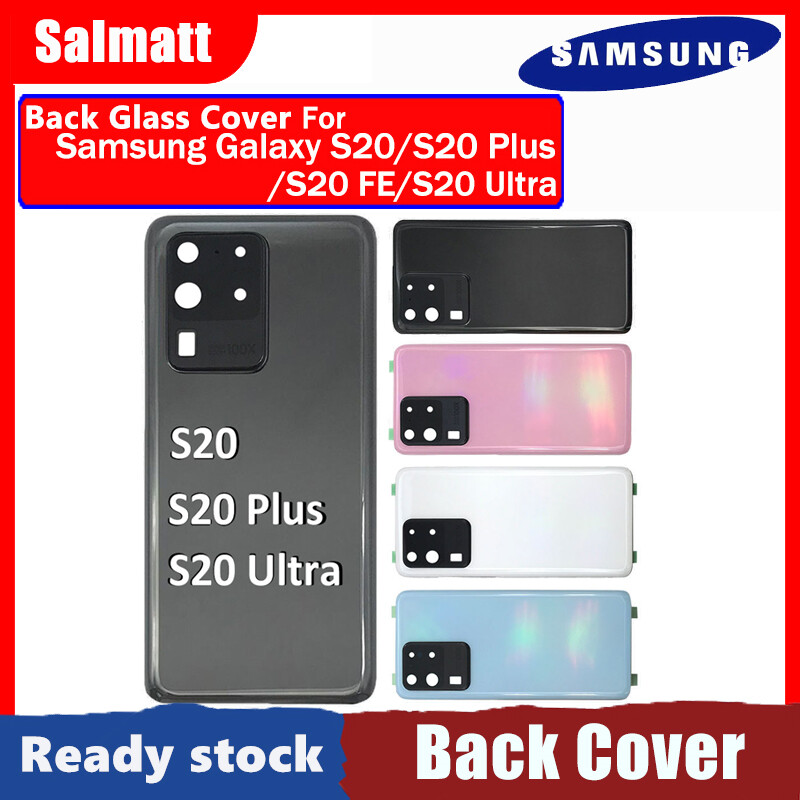 Salmatt cho samsung galaxy s20/s20 plus/s20 fe/s20 ultra vỏ bọc lưng bìa một phần với nhãn dính cho samsung galaxy s20 s20 plus s20 fe s20 ultra bìa thay thế mặt kính sau bìa + ống kính máy ảnh