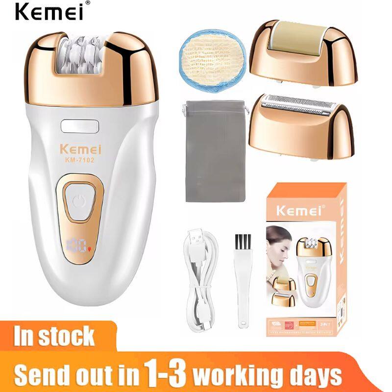 Kemei Electric Women's Shaver Personal Hair Removal Device White ราคา 640 บาท*ส่งฟรี