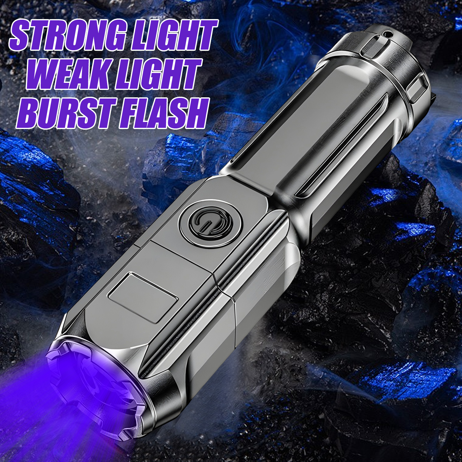 Professional Led Torch Rechargeable Zoomable Uv Flashlight_voghion.com