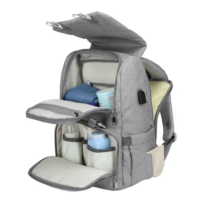 Diaper Bag Backpack Large Capacity Nappy Bag Travel Backpack Designer Nursing Bag with Changing Pad for Baby Care (1)