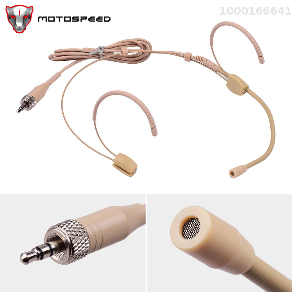 Motospeed Trọng lượng nhẹ HEADWORN mic-rô tai nghe mic điện dung 3.5mm cắm cho điện thoại thông minh DSLR Máy quay Máy ảnh máy tính PC máy tính xách tay