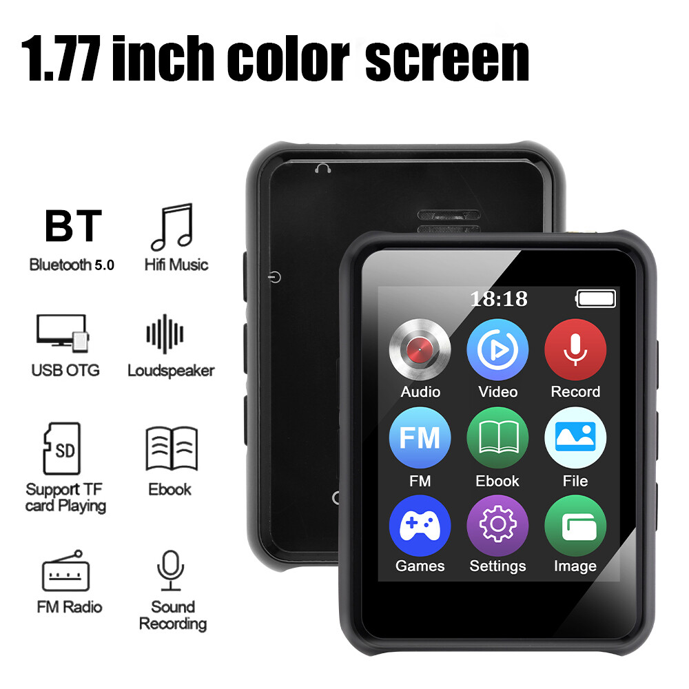  3Tech mall Bluetooth MP3 Portable Mini HIFI MP3 Music Player Student Sports Walkman With FM Radio Recording E-Book Support Up to 128GB 