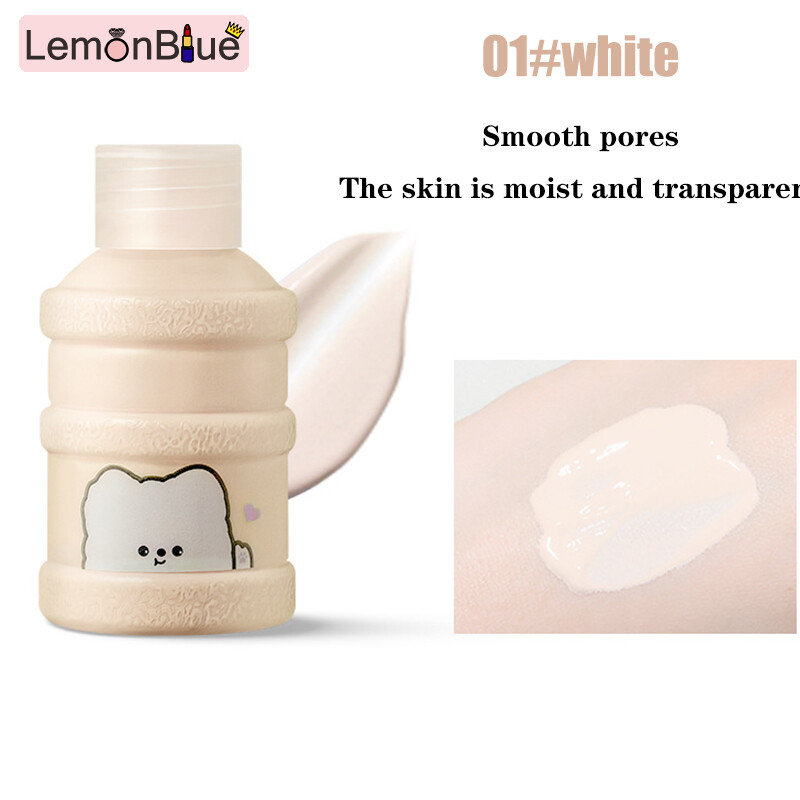 Gambar LemonBlue Concealer Foundation Cream Waterproof Small Bucket Type Student Isolation Concealer Waterproof Student Isolation Even Skin Tone Long Lasting Makeup Foundation Cream Small Bucket Type Student Girls