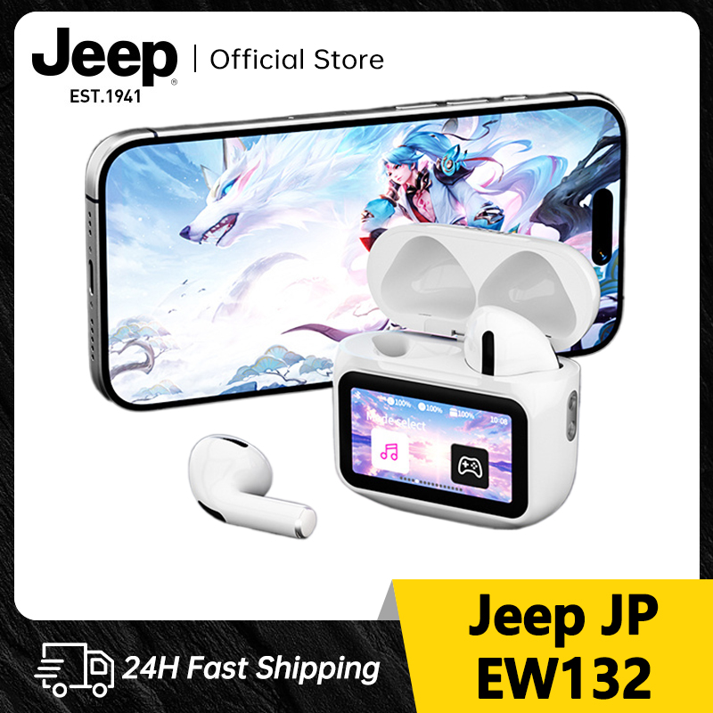 Jeep EW132 Wireless Earbuds, Bluetooth 5.4 Ear Buds Multi-function Headphones Bass Stereo, Bluetooth Earbuds in-Ear ENC Noise Cancelling Mic, 22H Playback Mini Case Waterproof Sports Earphones for Android iOS ราคา 550 บาท*ส่งฟรี