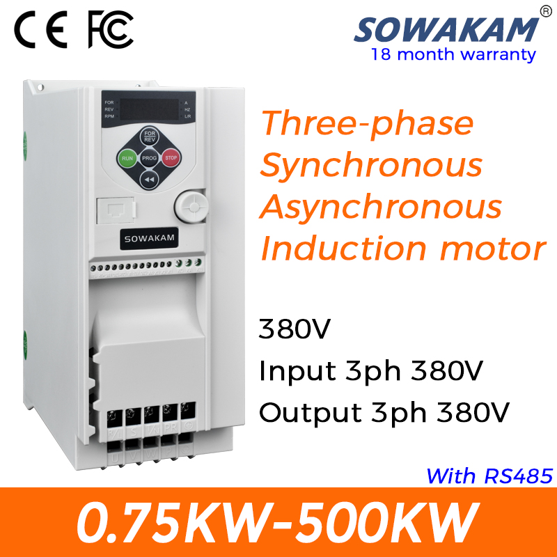 380V VFD 0.75-55KW Input 3-Phase 380V Output 3-Phase 380V Three-phase 380V Synchronous Asynchronous Motor Speed Controller Frequency Regulator AC Drive Inverter - ยี่ห้อ SOWAKAM ราคา 2,755 บาท*ส่งฟรี